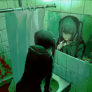 original, girl, in the mirror / 無題