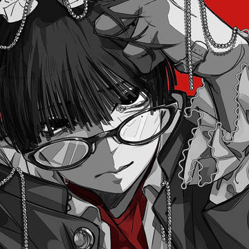 original, black hair, boy / 不幸体質