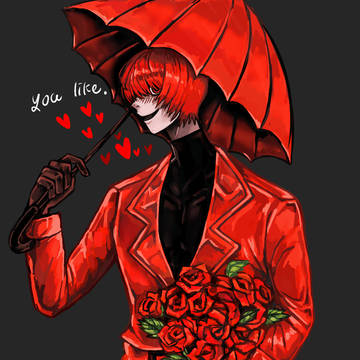 illustration, fanart, homicipher / mrscarletella ☂️🌹