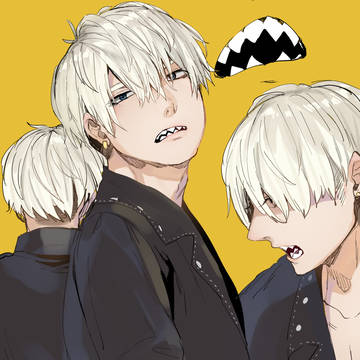 original, sharp teeth, boy / ギザ歯男