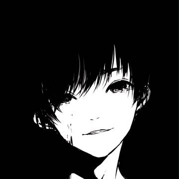 original, doodle, boy / 悲しそうな黒