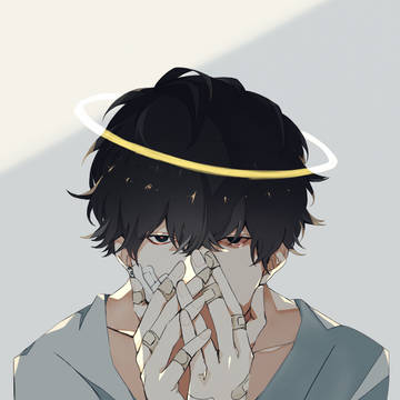 original, boy, sanpaku eyes / 迷える人