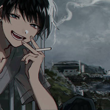 original, cigarette, greyscale / いい天気だね