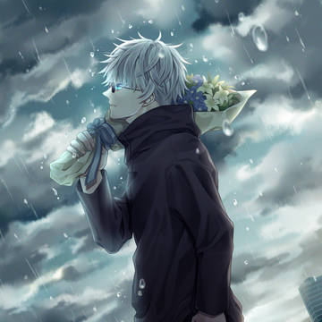 Satoru Gojo, Jujutsu Kaisen, rain / 五条