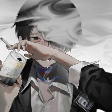 suit, smoking, original male character / 🚬