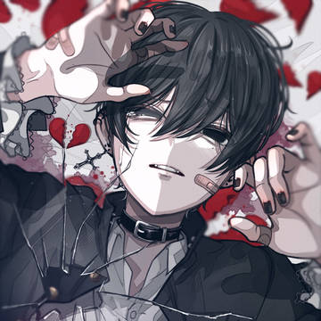 original, black hair, male school uniform with stand-up collar / 失恋