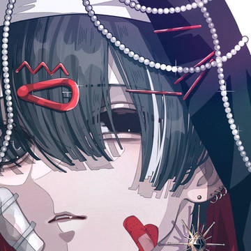 original, piercing, black hair / シスター