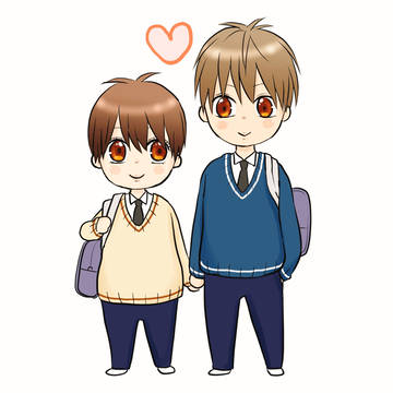 boys love, original bl, male high school student / ミニみなみとミニにし(言いにくい)
