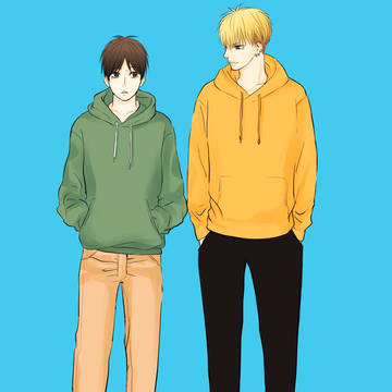 original bl, boys love, male high school student / 身長差　鮫恋バージョン
