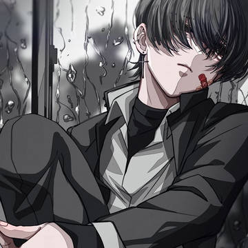 original, piercing, black hair / 明後日
