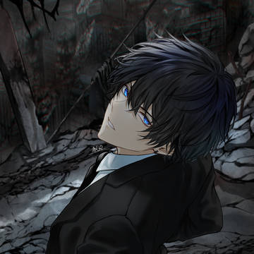 original, creation, black hair / Dark & Black