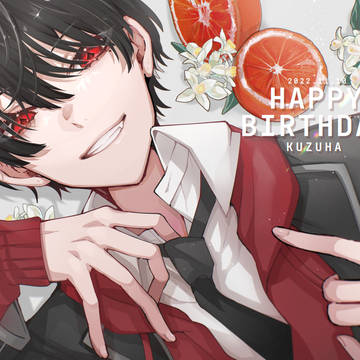 Nijisanji, virtual YouTuber, Kuzuha / - ̗̀ 🥂𝐻𝑎𝑝𝑝𝑦𝑏𝑖𝑟𝑡ℎ𝑑𝑎𝑦🎂  ̖́-2022