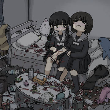 original, yuri, wrist cut / 無題