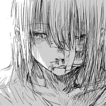 illustration / 顔に大きなガーゼを貼った女の子 / March 4th, 2023