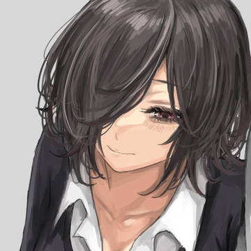 original, one eye covered, original 3000+ bookmarks / 二人きりになるとさりげなくシャツのボタンを少し外す