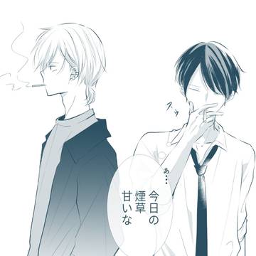 creation, original male character, illustration / 【創作】年下×年上のなんか平和なお兄さんたち