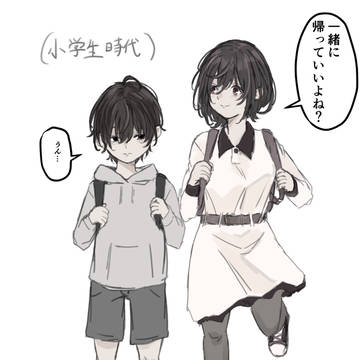 original, elementary school student, childhood sweetheart / 中学の時に何かあったんだろうなって