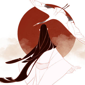 Japanese style, original, kimono / 鶴見