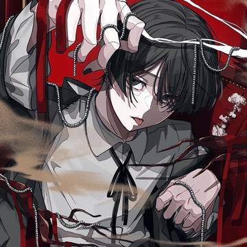 original, piercing, black hair / 砂塵