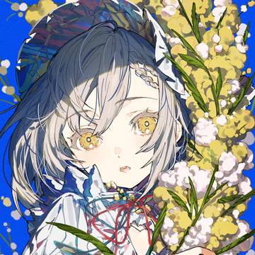 original, flowers and girls, young girl / YELLOW FRILL