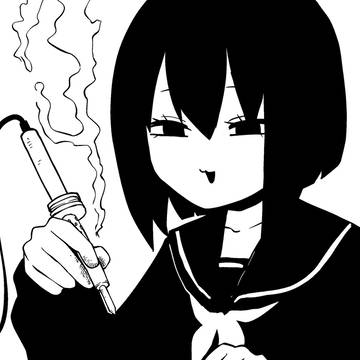 original, burn, you're doing it wrong / はんだごてを使うみくりちゃん