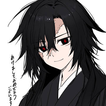 original, creation, black hair / あけましておめでとうございます