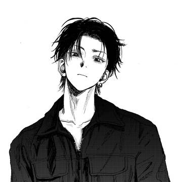 black hair, sketch, original / アオリ