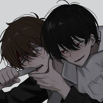 boy, Illust, men in pain / 無題