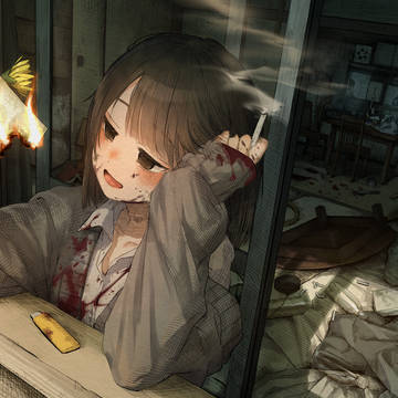 creation, illustration, sickness / え