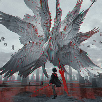 background, scenery, girl / .