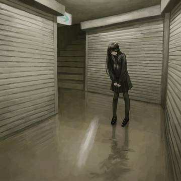 creation, girl, background / 無題