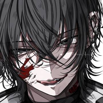 original, black hair, piercing / ぺろ