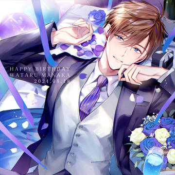 original male character, office worker, suit / 2024年真中誕生日