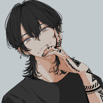 black hair, creation, original / no title