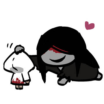 fanart / 【文字化化】主人公ちゃん & 這いばい男 / fanart / November 28th, 2024