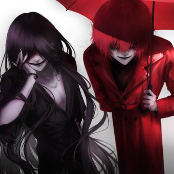 homicipher, illustration, digital / Crawling and Scarlet