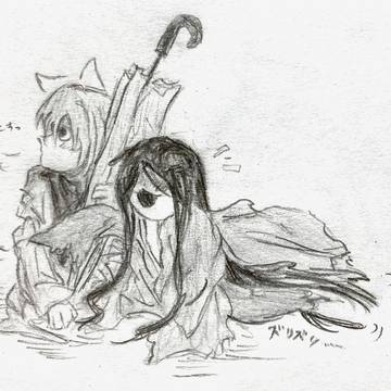 traditional, illustration, childification / 子供化した︎赤チャンと這いばいさん