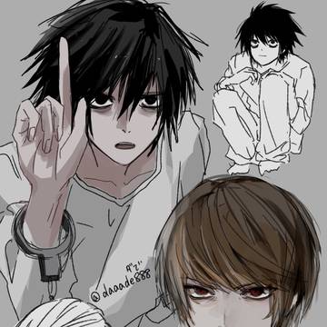 DEATHNOTE, yagami light, L / デスノート落書き