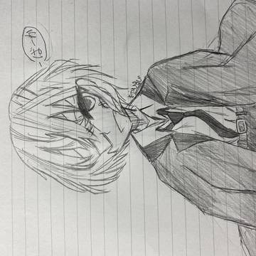 traditional, Osamu Dazai, hand-drawn / ばーか