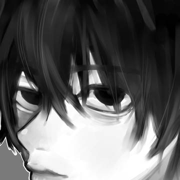 black hair, digital illustration, illustration / 黒髪
