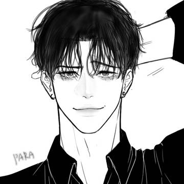 boy, handsome, drawing / black black bbguy
