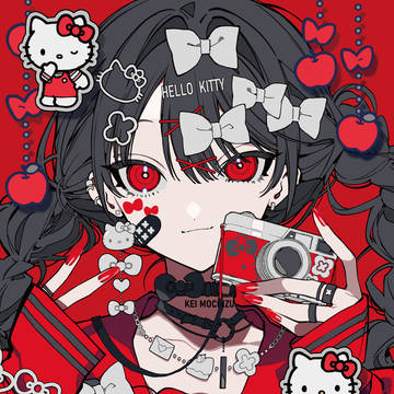 Hello Kitty, sanrio, red and black / ハローキティ