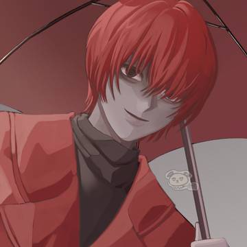 doodle, artwork, drawing / 赤傘男