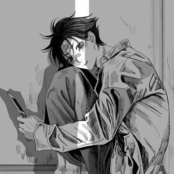 sketch, original male character, creation / モノクロ　まとめ3
