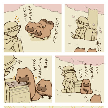 たぬきと小学生 / April 25th, 2025