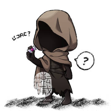 chibi character / 文字化化　フードの男 / April 26th, 2025